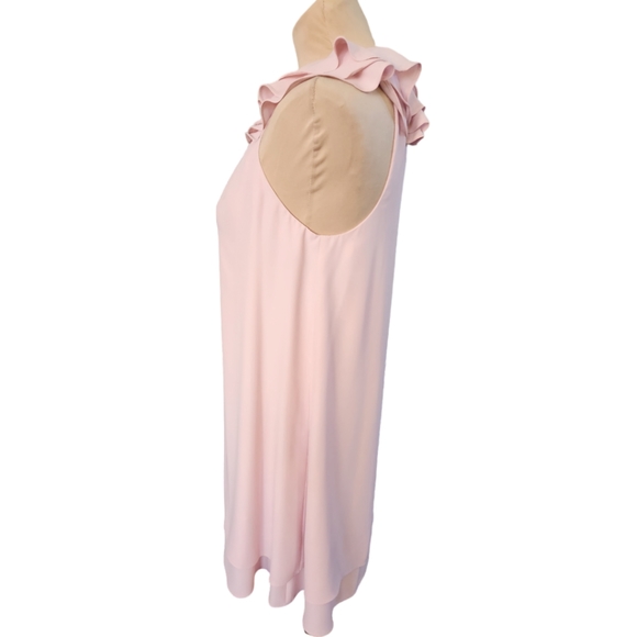 AMANDA UPRICHARD "Belle" Pink Ruffle Shift Dress - Size S - Picture 6 of 12